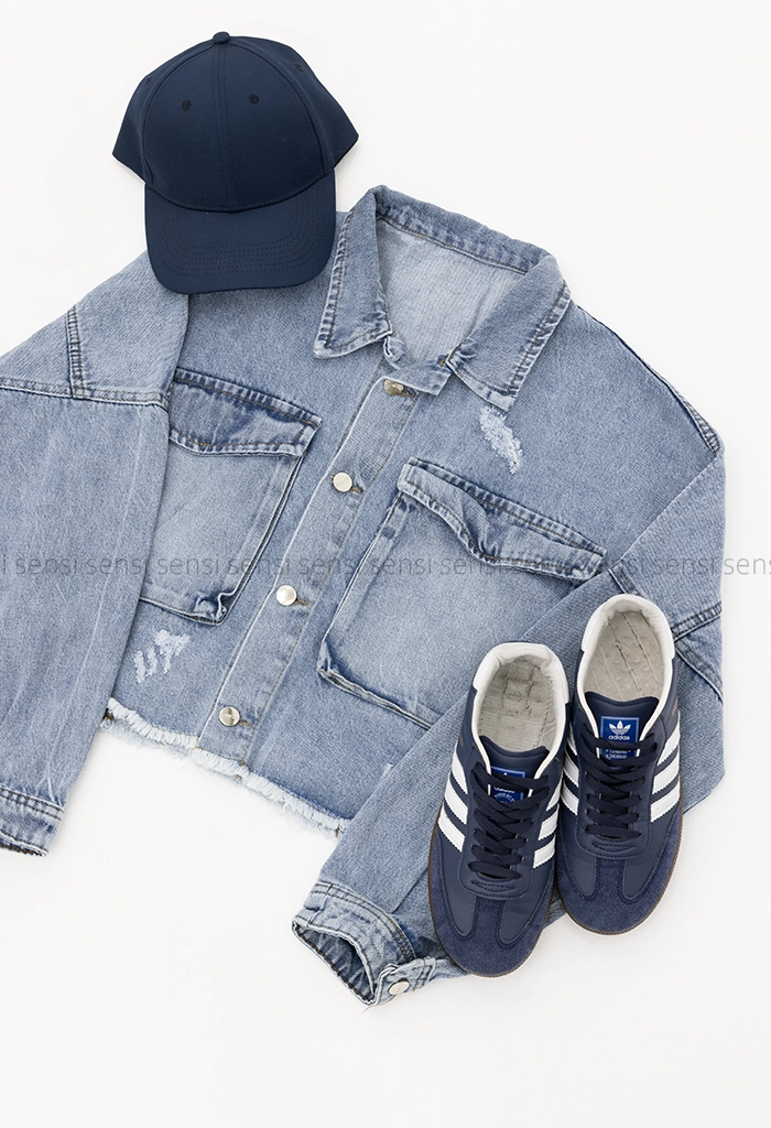 کت جین جیب بزرگ کد1005171